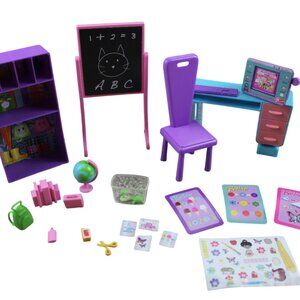 Barbie I Can Be Teacher Playset School Classroom Toys Glue Sticker Lot 2007 RARE